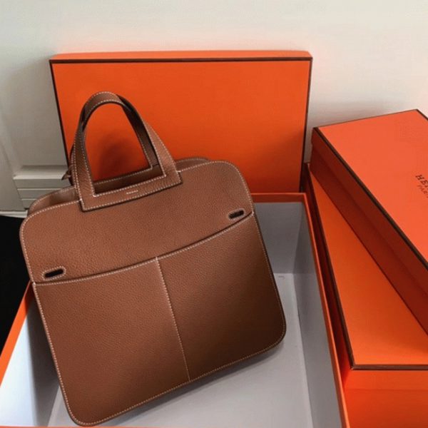 Contrefa?on Hermès Halzan Sac Marron – Image 5
