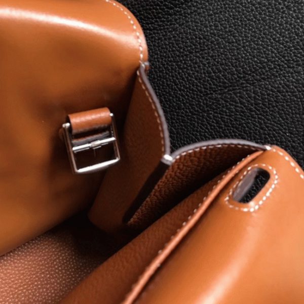 Contrefa?on Hermès Halzan Sac Marron – Image 3