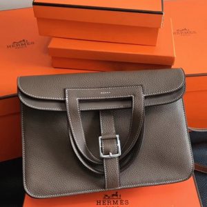 Fausse Hermès Halzan Sac étoupe