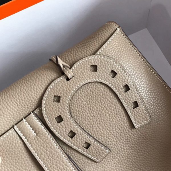 Réplique AAA Hermès Halzan Sac à Main Gris – Image 4