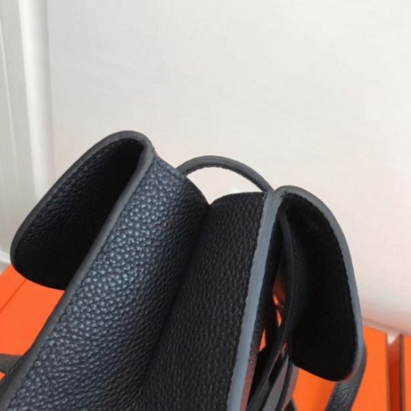 Réplique Hermès Halzan Sac à Main Noir – Image 5