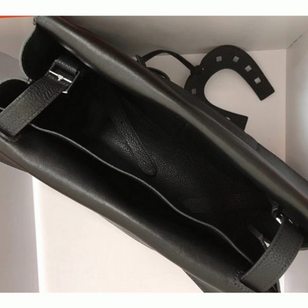 Réplique Hermès Halzan Sac à Main Noir – Image 2