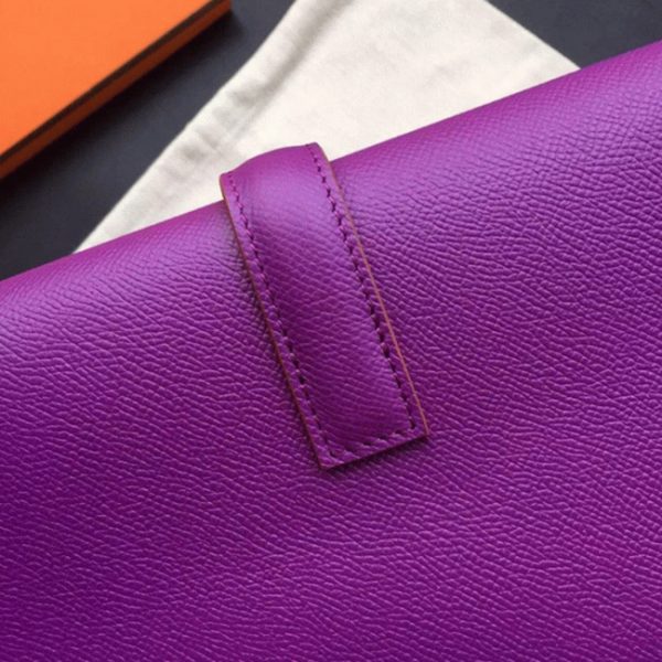 Réplique 1:1 Hermès Jige Elan 29 Pochette Cyclamen – Image 8