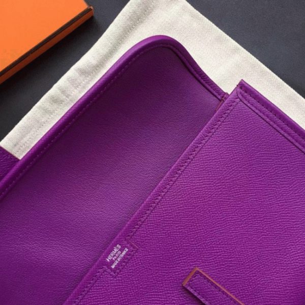Réplique 1:1 Hermès Jige Elan 29 Pochette Cyclamen – Image 7