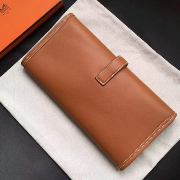 Pochette Hermès Jige Elan 29 - Imitation en cuir Swift Doré – Image 6