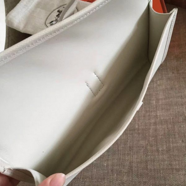 Fausse Hermès Jige Elan Pochette Blanche – Image 8