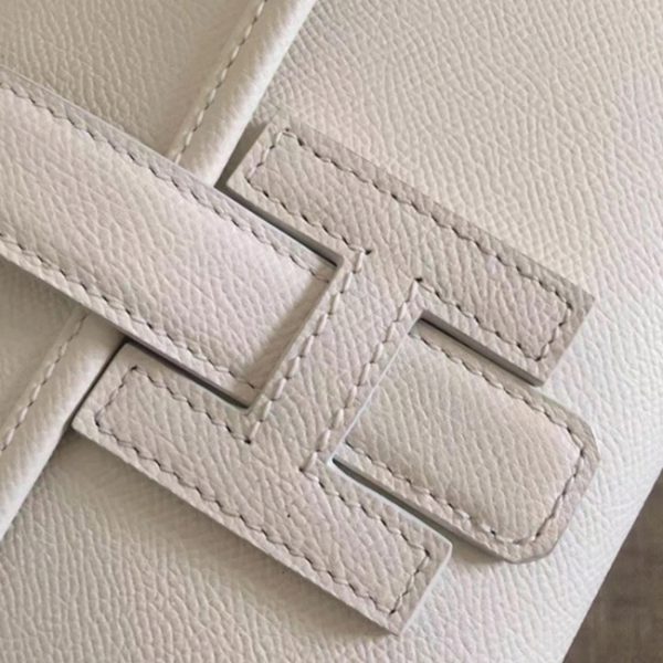 Fausse Hermès Jige Elan Pochette Blanche – Image 7