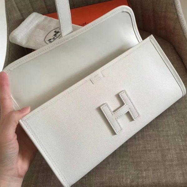 Fausse Hermès Jige Elan Pochette Blanche – Image 6