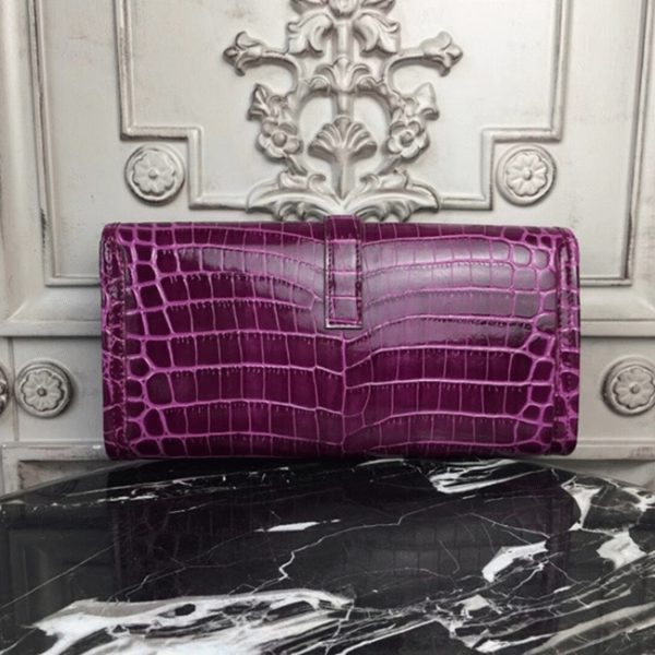 Contrefaçon Hermès Jige Elan 29 Pochette Crocodile Fuchsia – Image 2