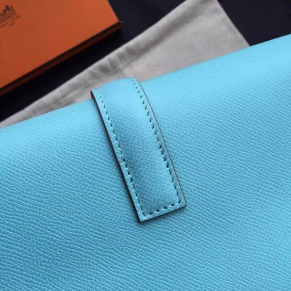 Fausse Hermès Jige Elan 29 Pochette Céleste Epsom – Image 8