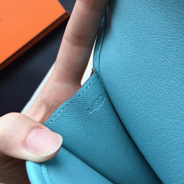 Fausse Hermès Jige Elan 29 Pochette Céleste Epsom – Image 6