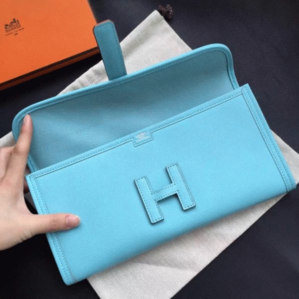 Fausse Hermès Jige Elan 29 Pochette Céleste Epsom – Image 5