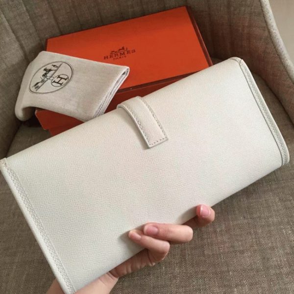 Fausse Hermès Jige Elan Pochette Blanche – Image 2