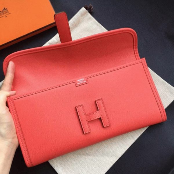 Réplique de Luxe Hermès Jige Elan Pochette Flamingo – Image 3
