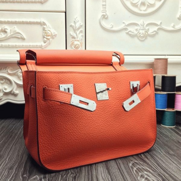 Réplique Hermès Jypsiere 34cm Sac à Main Orange – Image 8