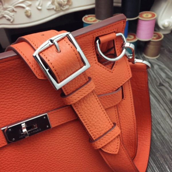 Réplique Hermès Jypsiere 34cm Sac à Main Orange – Image 7