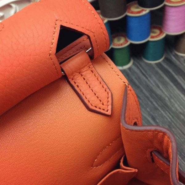 Réplique Hermès Jypsiere 34cm Sac à Main Orange – Image 5