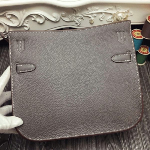 Contrefaçon Hermès Jypsiere 31cm Sac à Main Gris Grand – Image 4
