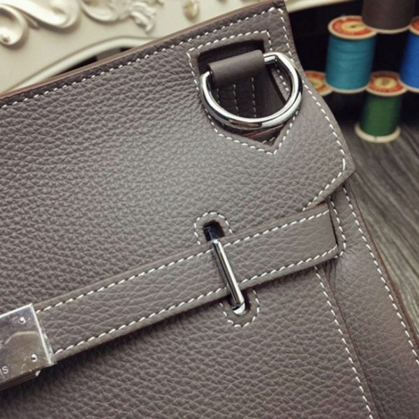 Contrefaçon Hermès Jypsiere 31cm Sac à Main Gris Grand – Image 6