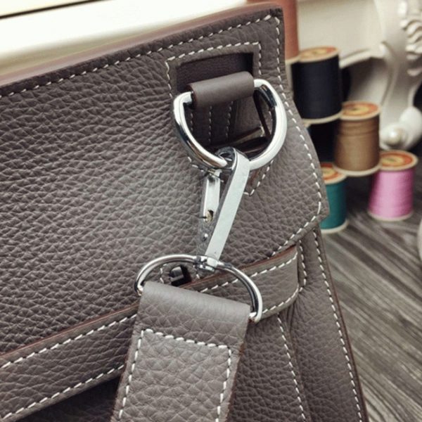 Contrefaçon Hermès Jypsiere 31cm Sac à Main Gris Grand – Image 8