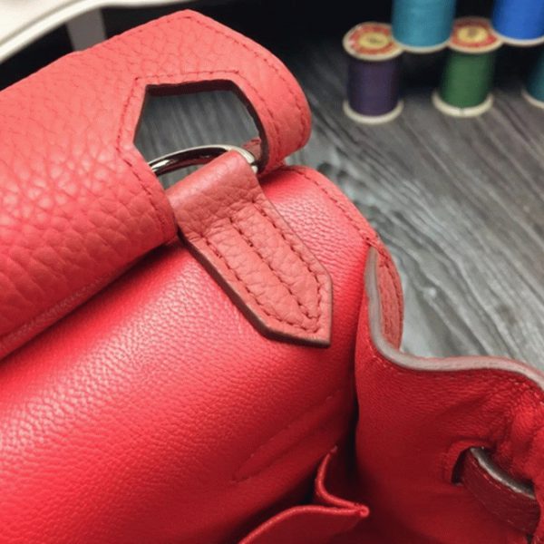 Fausse Hermès Jypsiere 31cm Sac à Main Rouge Grand – Image 3