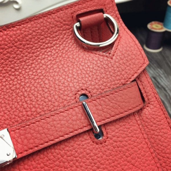 Fausse Hermès Jypsiere 31cm Sac à Main Rouge Grand – Image 5