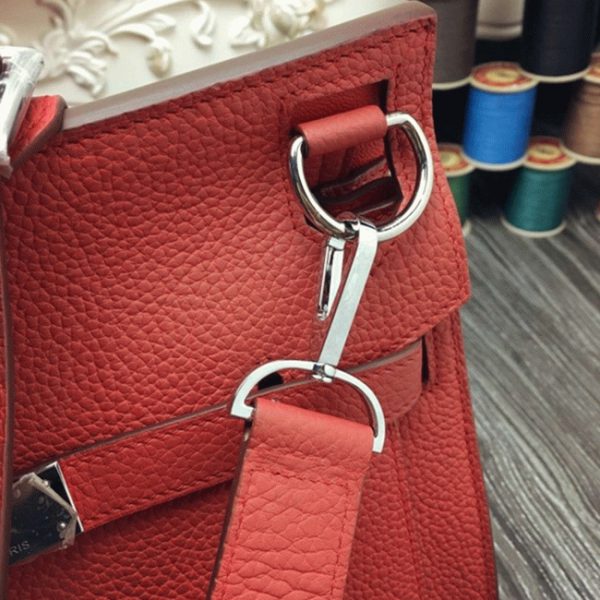 Fausse Hermès Jypsiere 31cm Sac à Main Rouge Grand – Image 7
