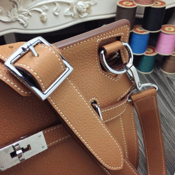 Réplique Hermès Jypsiere 31cm Sac à Main Marron – Image 4
