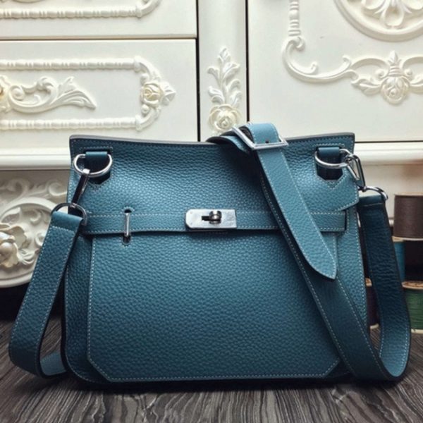 Contrefaçon Hermès Jypsiere 31cm Sac à Main Bleu Jean