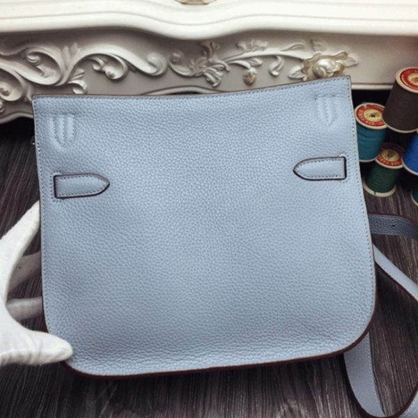 Faux Créateur Hermès Jypsiere 31cm Sac à Main Bleu Lin – Image 8