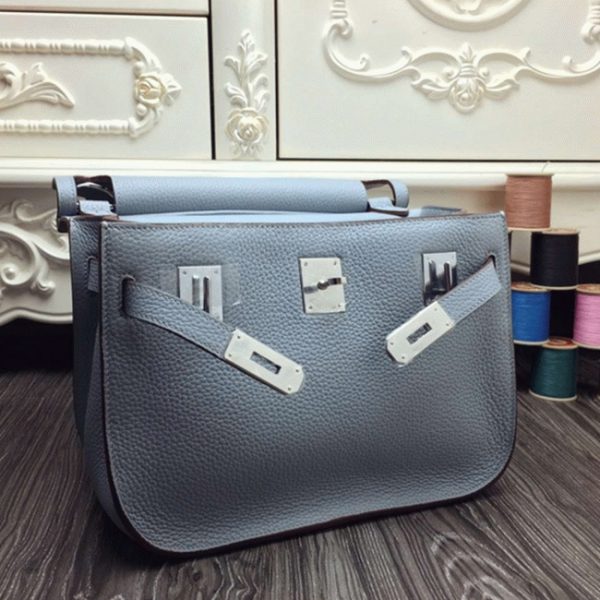 Faux Créateur Hermès Jypsiere 31cm Sac à Main Bleu Lin – Image 7