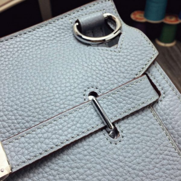Faux Créateur Hermès Jypsiere 31cm Sac à Main Bleu Lin – Image 4