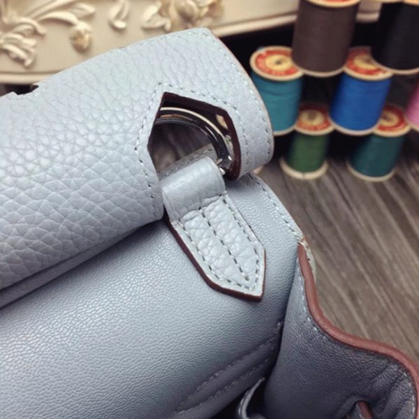 Faux Créateur Hermès Jypsiere 31cm Sac à Main Bleu Lin – Image 2