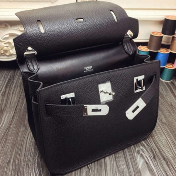 Contrefaçon Hermès Jypsiere 31cm Sac à Main Noir – Image 8