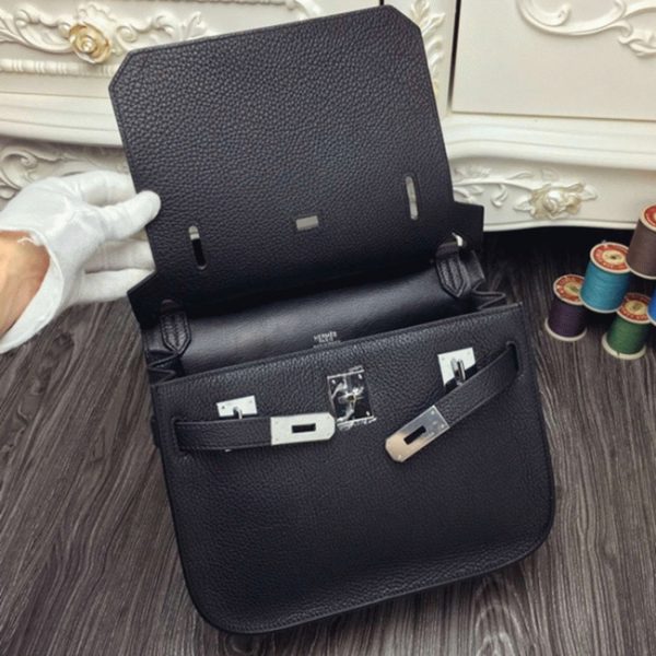 Contrefaçon Hermès Jypsiere 31cm Sac à Main Noir – Image 5