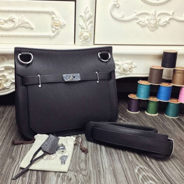 Contrefaçon Hermès Jypsiere 31cm Sac à Main Noir – Image 4