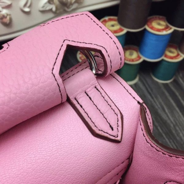 Faux Sac de Luxe Hermès Jypsiere 31cm Sac à Main Rose – Image 7