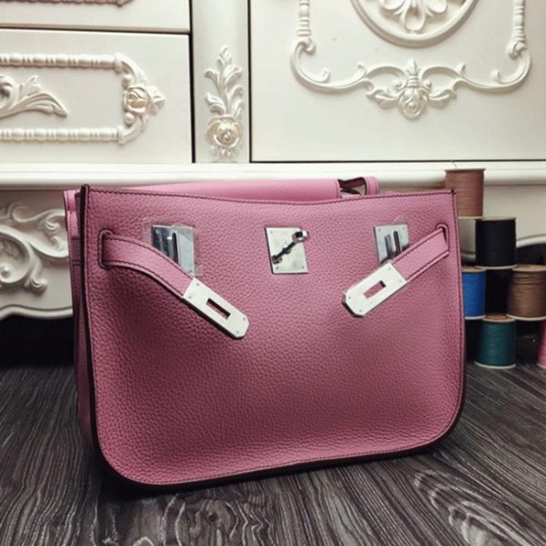 Faux Sac de Luxe Hermès Jypsiere 31cm Sac à Main Rose – Image 5