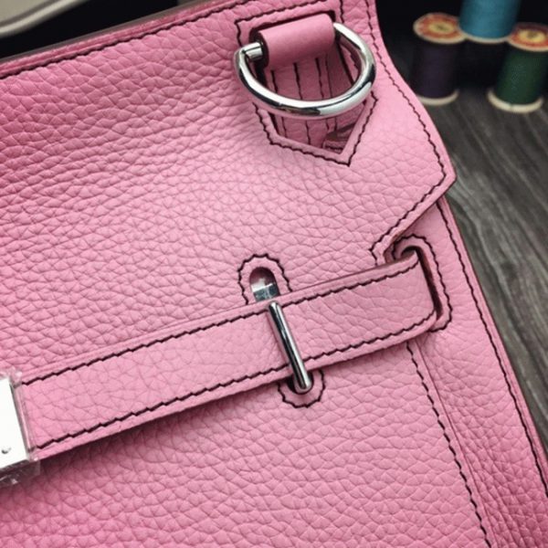 Faux Sac de Luxe Hermès Jypsiere 31cm Sac à Main Rose – Image 4