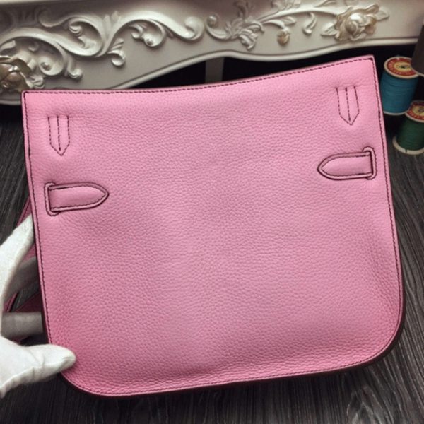 Faux Sac de Luxe Hermès Jypsiere 31cm Sac à Main Rose – Image 2