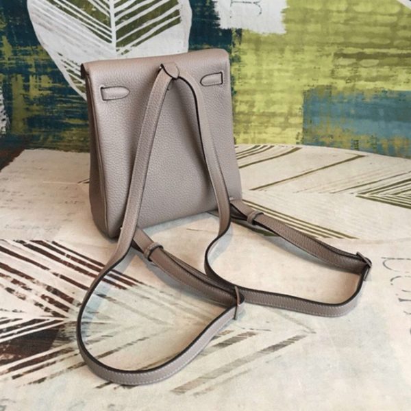 Réplique Haute Qualité Sac à dos Hermès Kelly Ado PM Gris Asphalte Clémence – Image 5