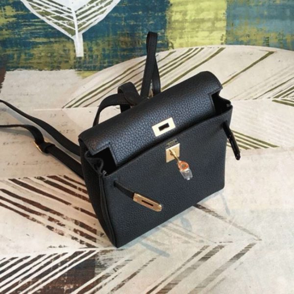 Contrefaçon Sac à dos Hermès Kelly Ado PM Noir Clémence – Image 4