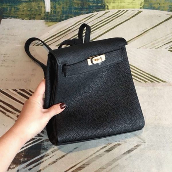 Contrefaçon Sac à dos Hermès Kelly Ado PM Noir Clémence – Image 2