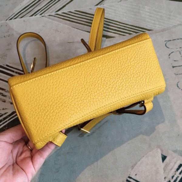 Fausse Sac à dos Hermès Kelly Ado PM Jaune Clémence – Image 8