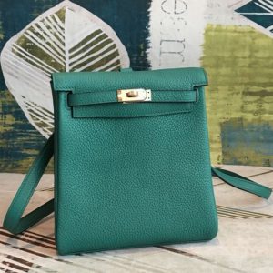 Réplique Sac à dos Hermès Kelly Ado PM Malachite Clémence