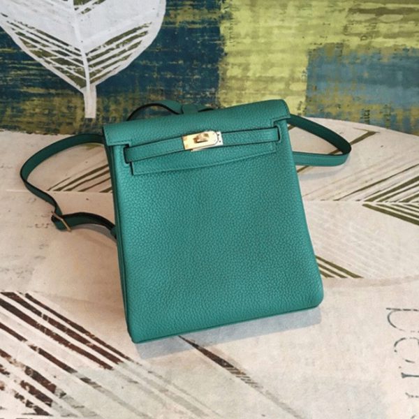 Réplique Sac à dos Hermès Kelly Ado PM Malachite Clémence – Image 8