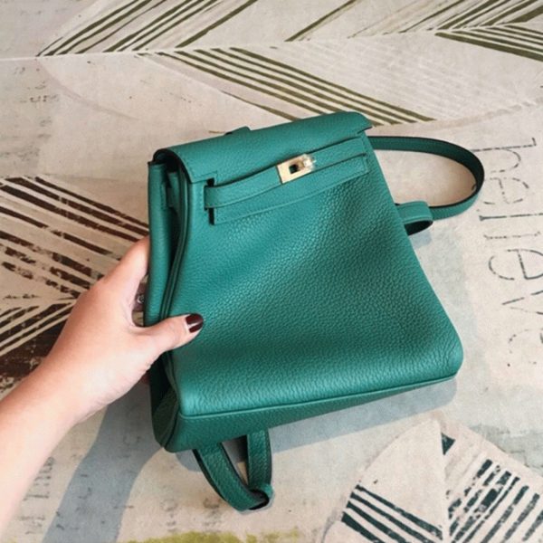 Réplique Sac à dos Hermès Kelly Ado PM Malachite Clémence – Image 6