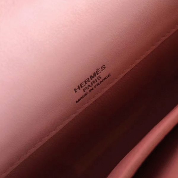 Contrefaçon Pochette Hermès Kelly Cut Rose Dragée Swift – Image 4