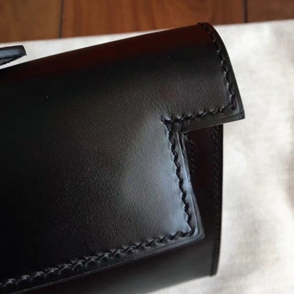 Réplique Pochette Hermès Kelly Cut Noir Box – Image 4