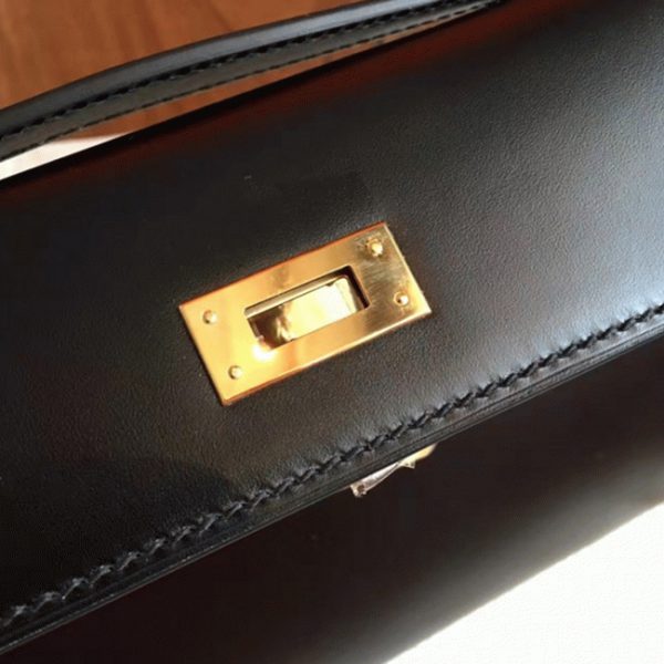 Réplique Pochette Hermès Kelly Cut Noir Box – Image 3